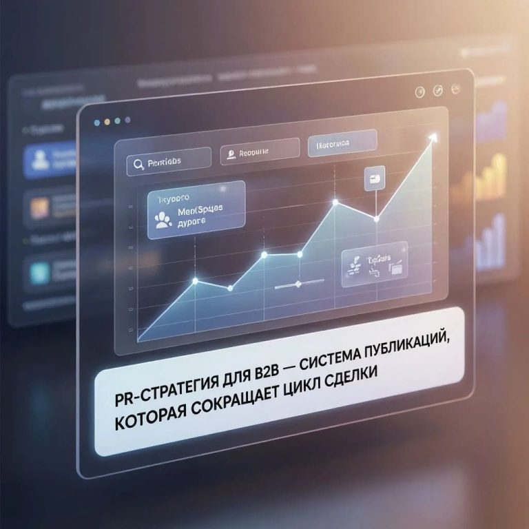 PR-стратегия для B2B — система публикаций, которая сокращает цикл сделки
